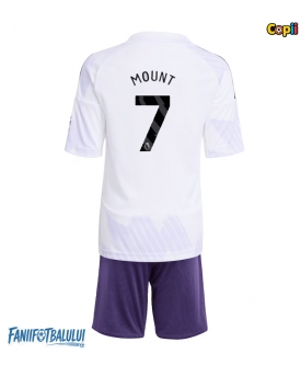 Manchester United Mason Mount #7 Echipament de Fotbal Replică 2025-26 Copii Deplasare (+ Șorturi)